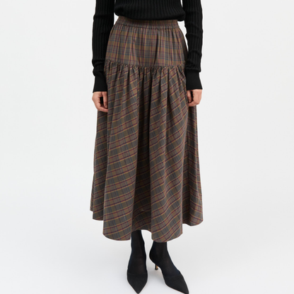 Lili Skirt, Green/Red Check