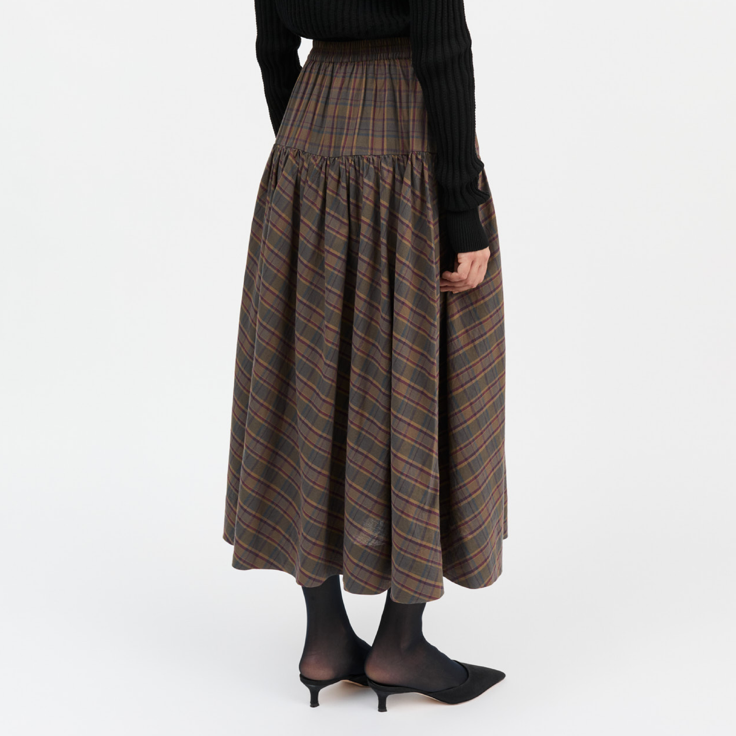 Lili Skirt, Green/Red Check