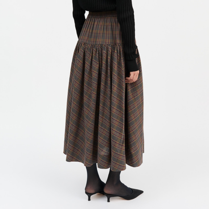 Lili Skirt, Green/Red Check