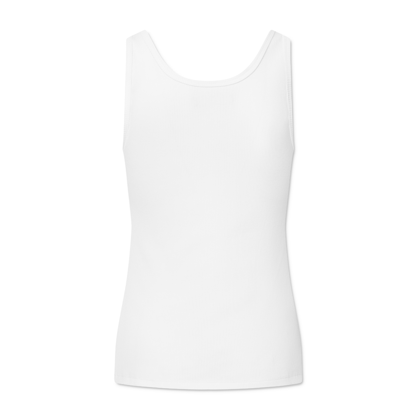 Star Tanktop Cotton Rib, Hvid