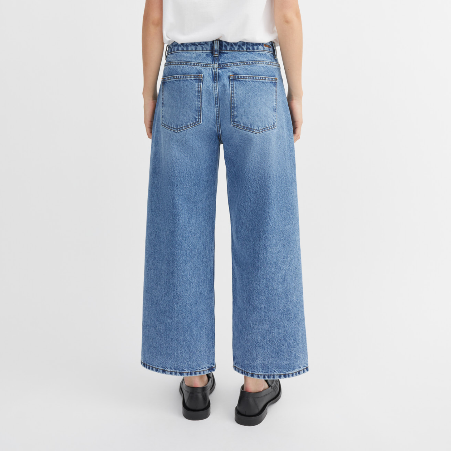 Taylor Cropped Jeans, Worn Mid Blue