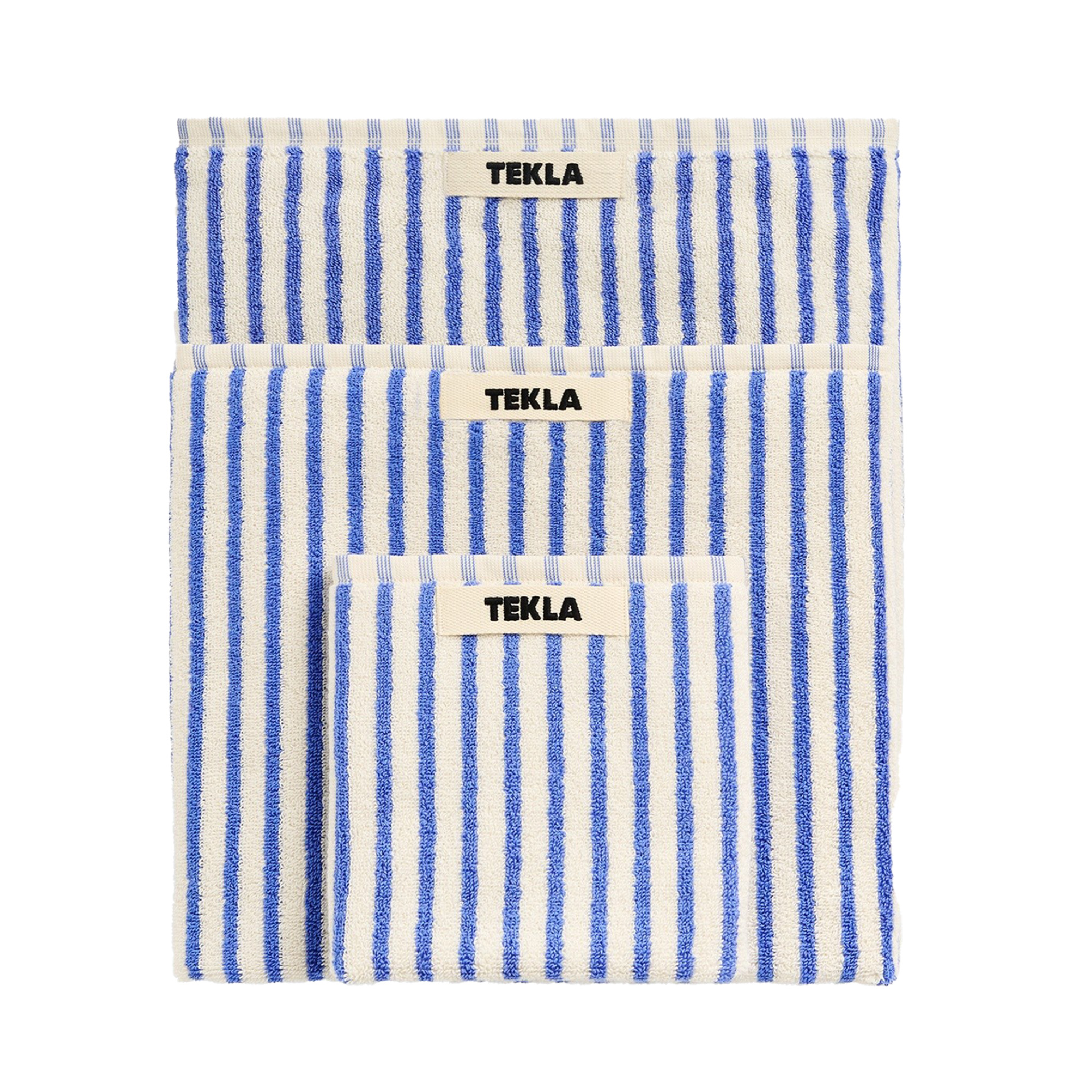 Terry Towel, Coastal Blue Stripes
