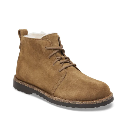 Uppsala Chukka Shearling Suede Leather Støvler, Dark Tea