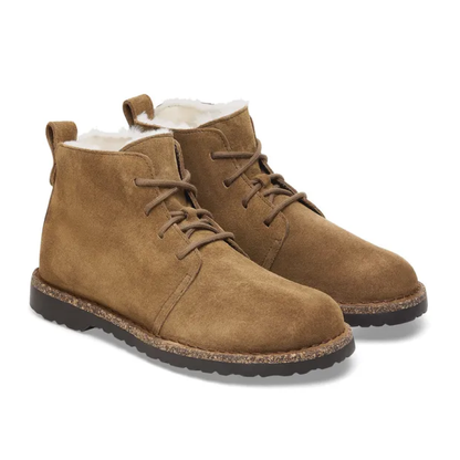 Uppsala Chukka Shearling Suede Leather Støvler, Dark Tea