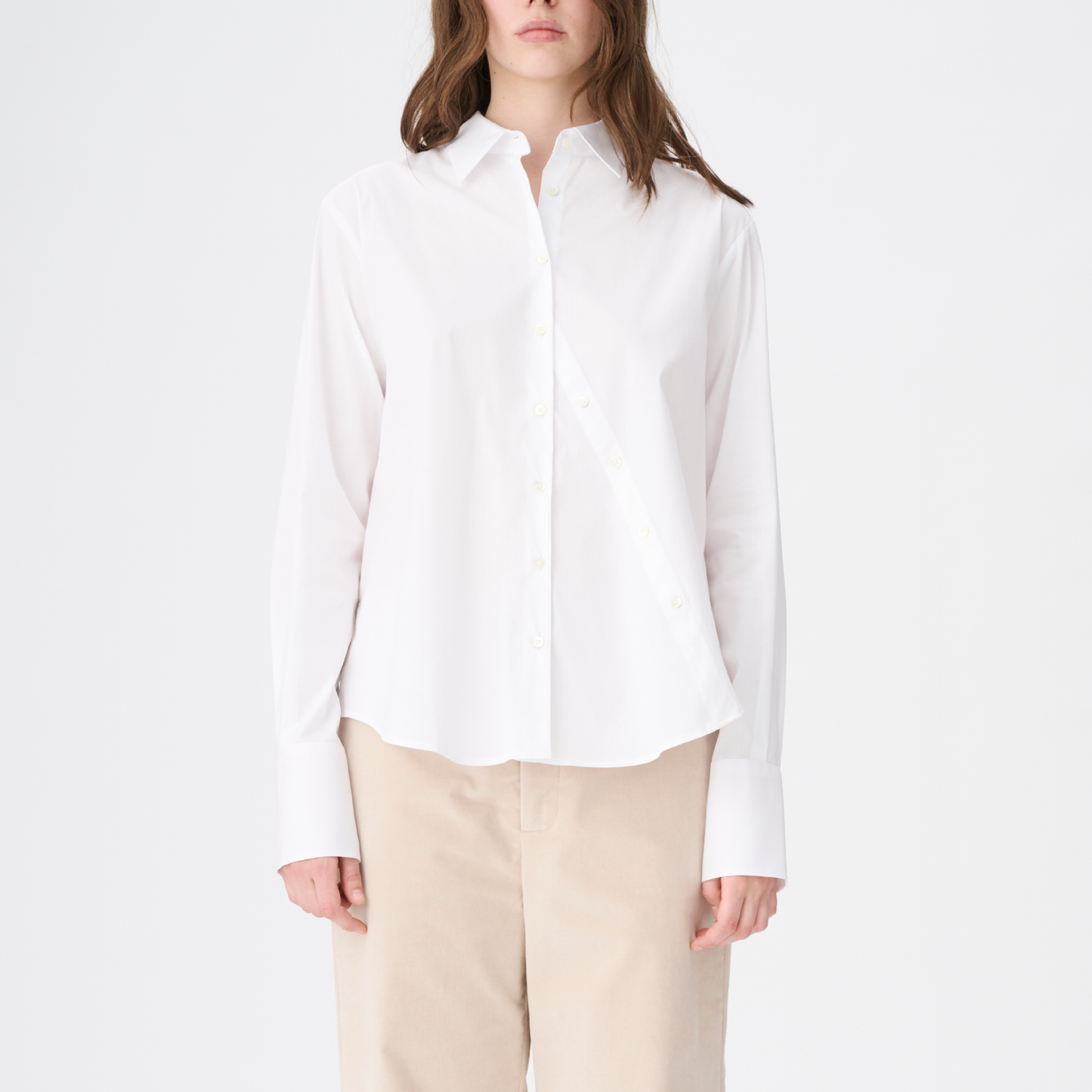 Ellis Shirt Fancy Poplin, White