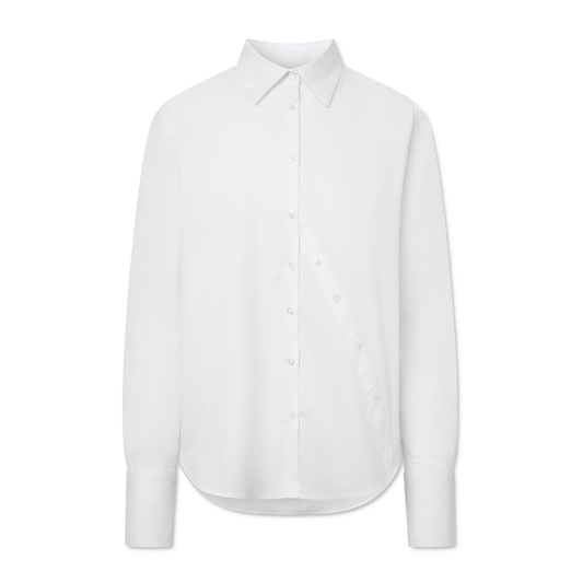 Ellis Shirt Fancy Poplin, White