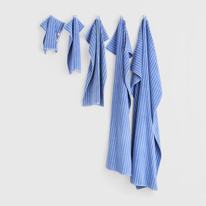 Terry Towel, Clear Blue Stripes
