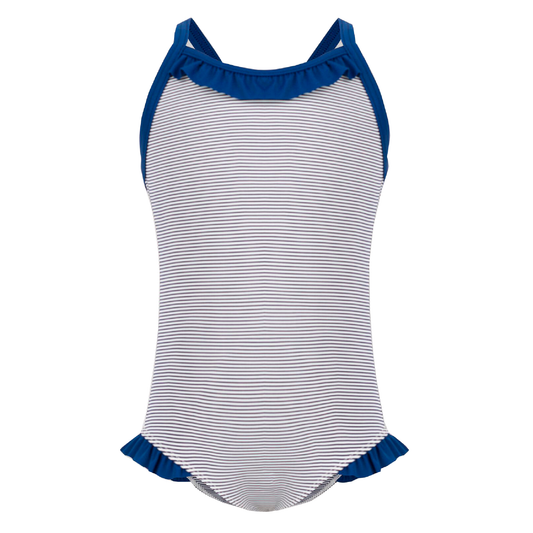 Swimsuit, Navy Stripe