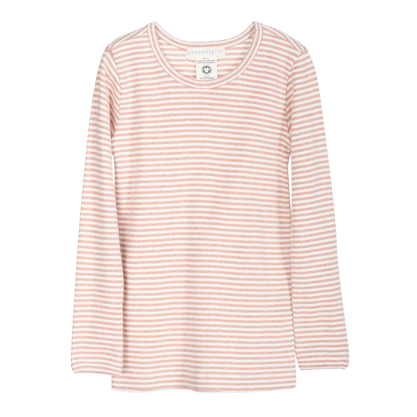 Slim Bluse Stripe, Clay/Offwhite