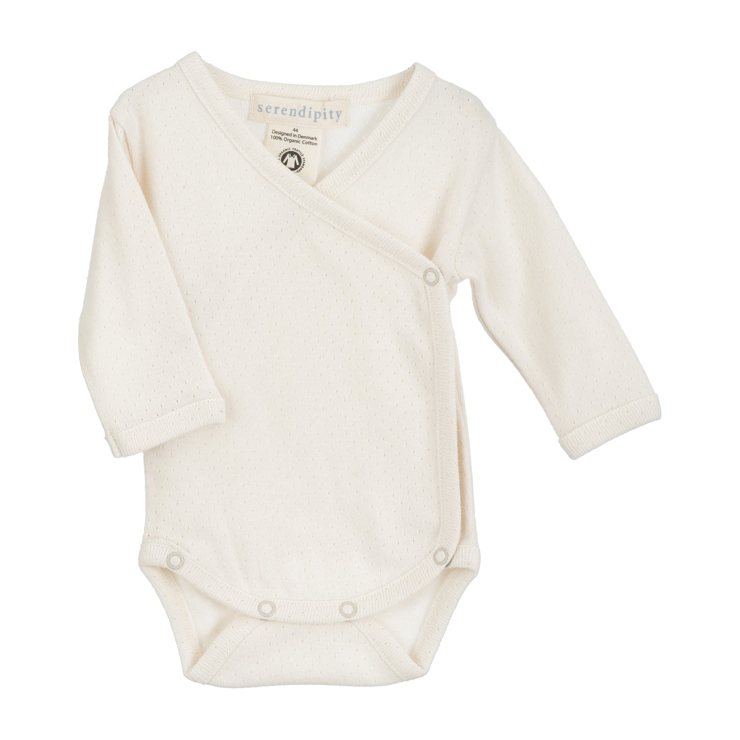 Newborn Slå-Om Body, Pointelle Offwhite