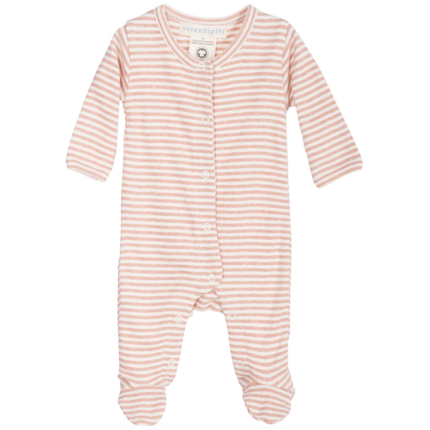 Newborn Onesie M. Feet, Clay/Offwhite 