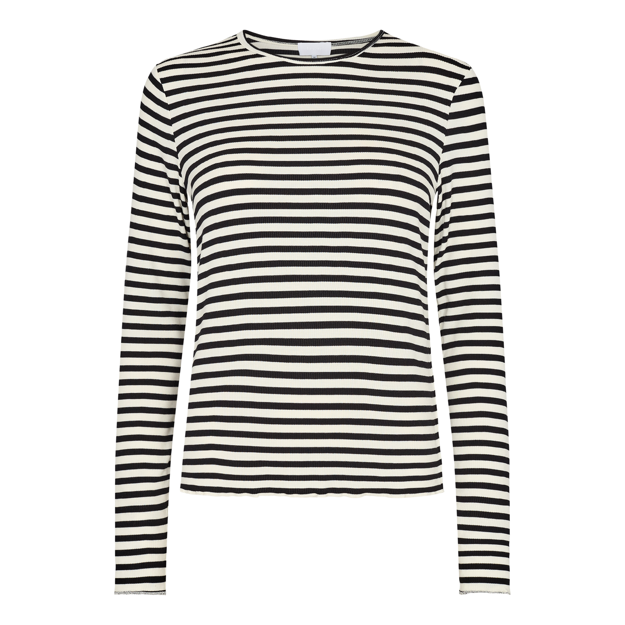 Ika Long Sleeve Blouse, Off White/Black 