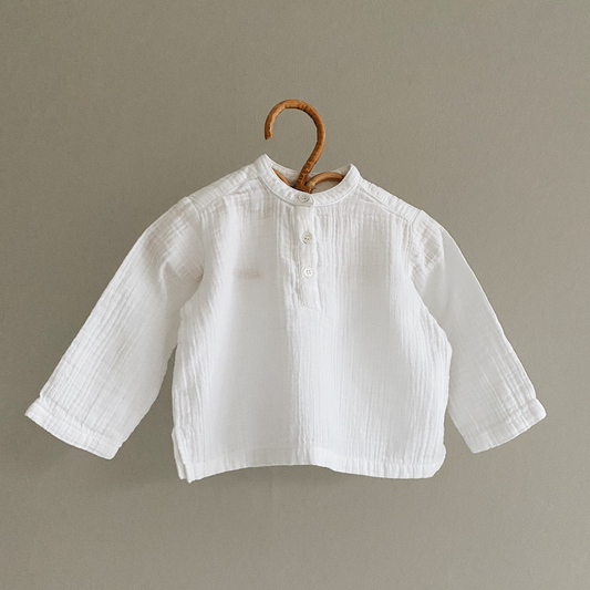 Carlo Baby Shirt, Natural White